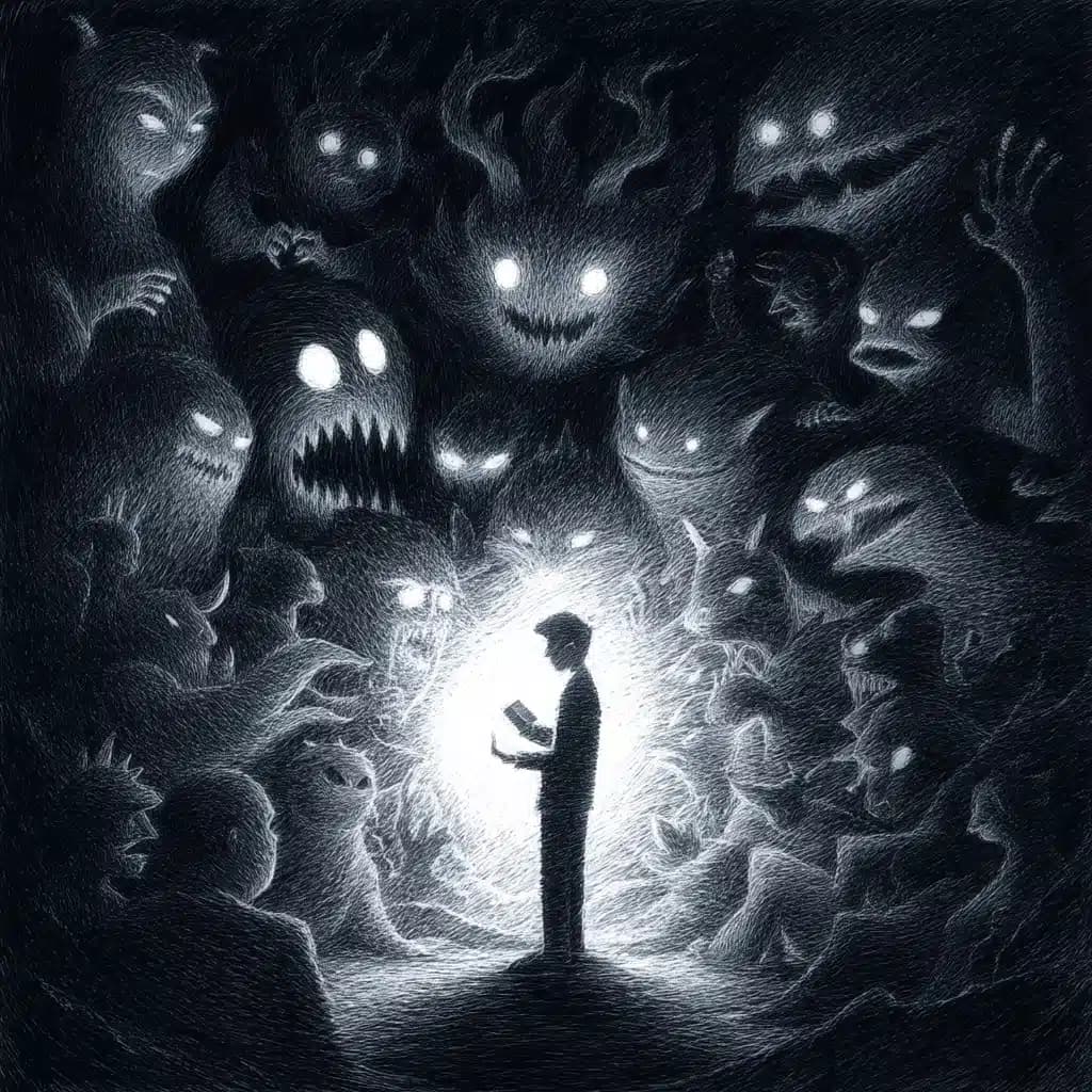 Abstract Man with Light