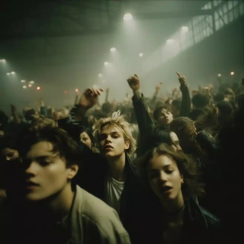 Candid Techno Rave Scene