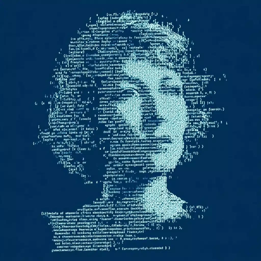 Code Portrait of Woman