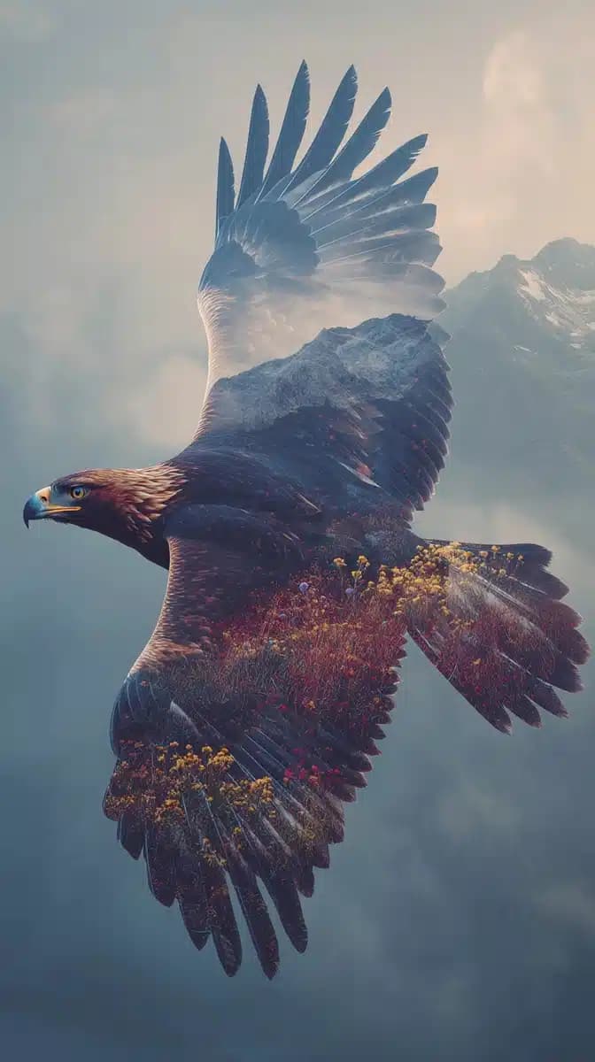 Eagle Double Exposure Landscape