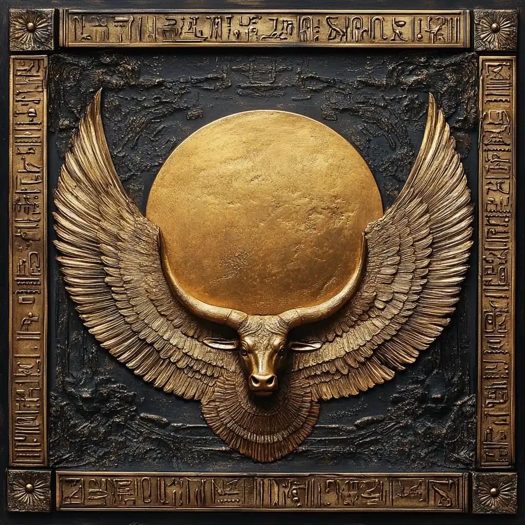 Egyptian Sun Disk Frame