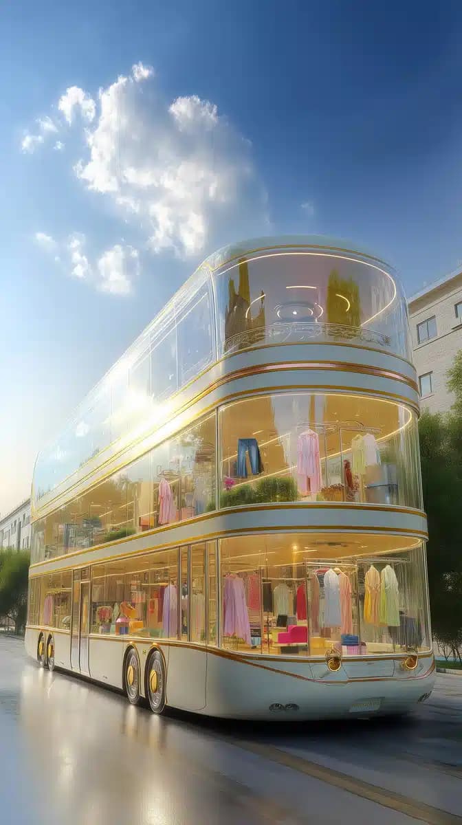 Futuristic Boutique Bus Display