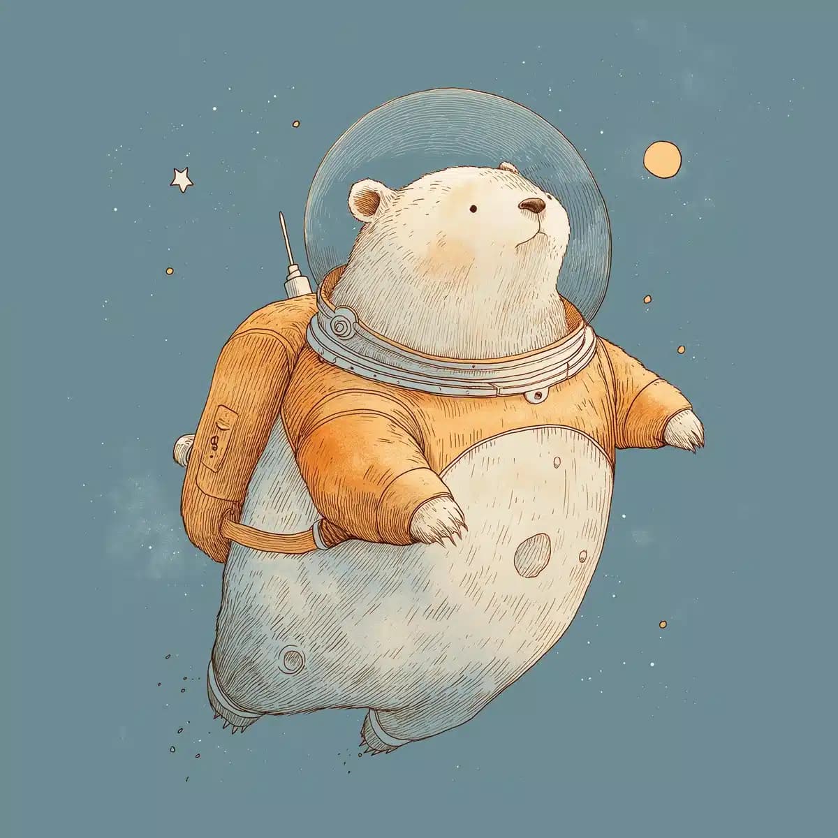 Kawaii Bear in Space